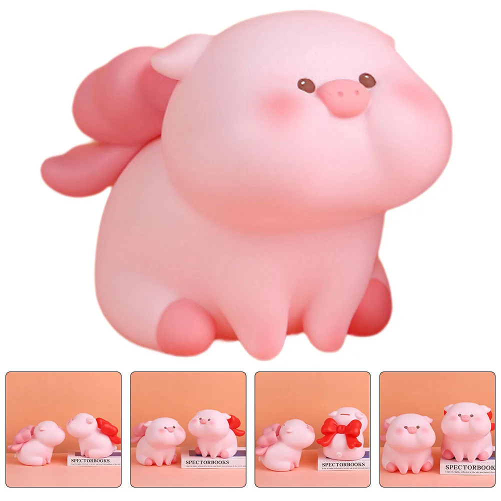Piggy Bank Medium Size Vinyl Pig-Shaped Coin Saving Pot Desktop Decorative Storage Cute Money Box For Kids Birthday Gift