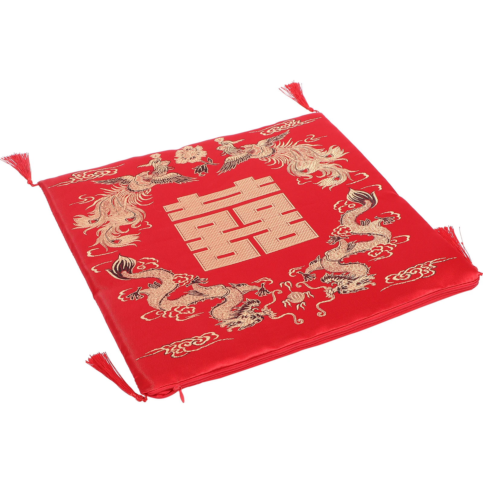 

Dragon Phoenix Announcement Cushion Square Seat Pad for Office Car Bedroom Gaming Chair Lightweight Portable Wedding for office