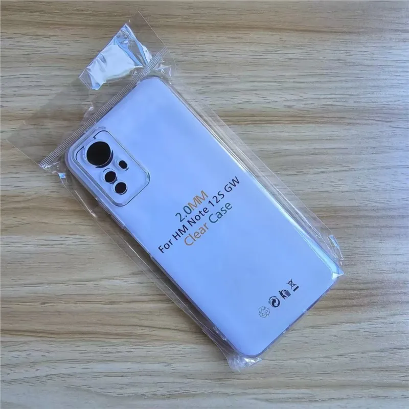 For Xiaomi Redmi Note 12s Case 2.0 mm Thick Lens Protective Clear Cover Redmi Note12s Soft Silicone Transparent Case