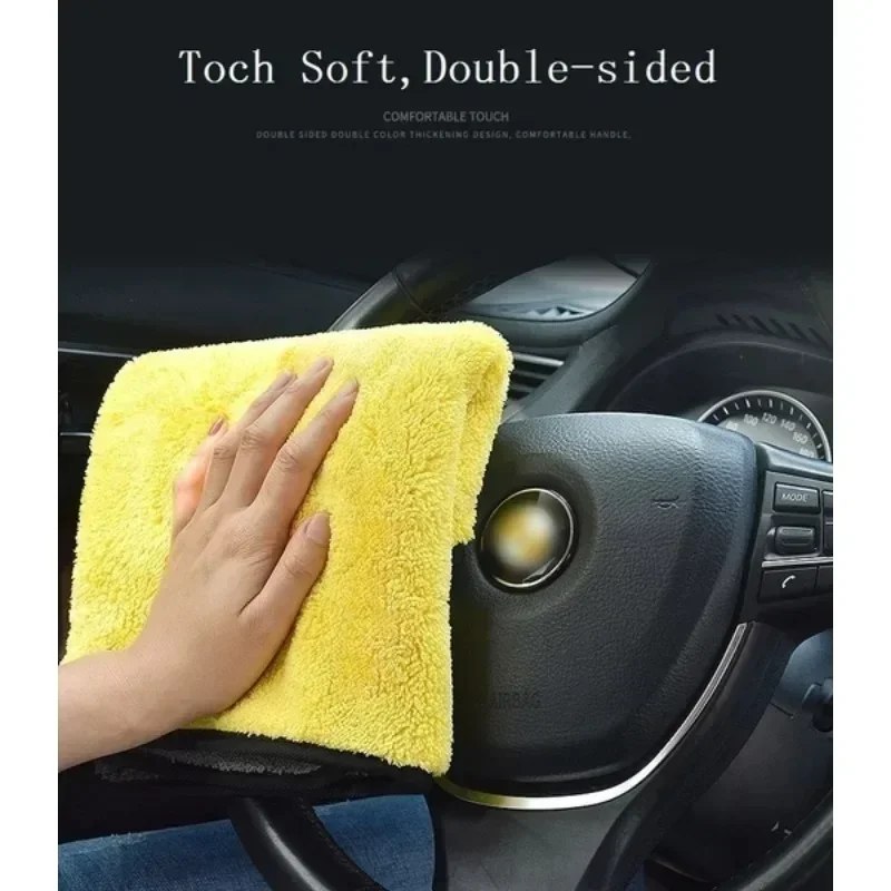 3 Sizes Super Absorbent Car Wash Cloth, Microfiber Towel, Cleaning Drying Rag, Auto Detailing Care and Polishing Tool