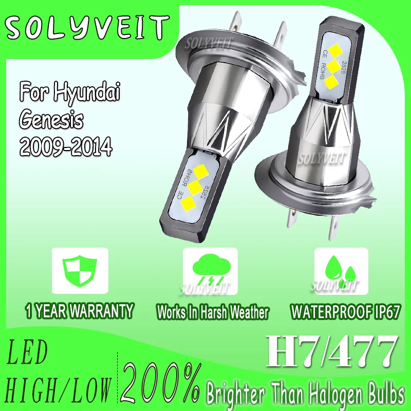 

Powerful Beam High-Quality h7 Quick Setup Enhanced Brightness LED Headlight For Hyundai Genesis 2009 2010 2011 2012 2013 2014