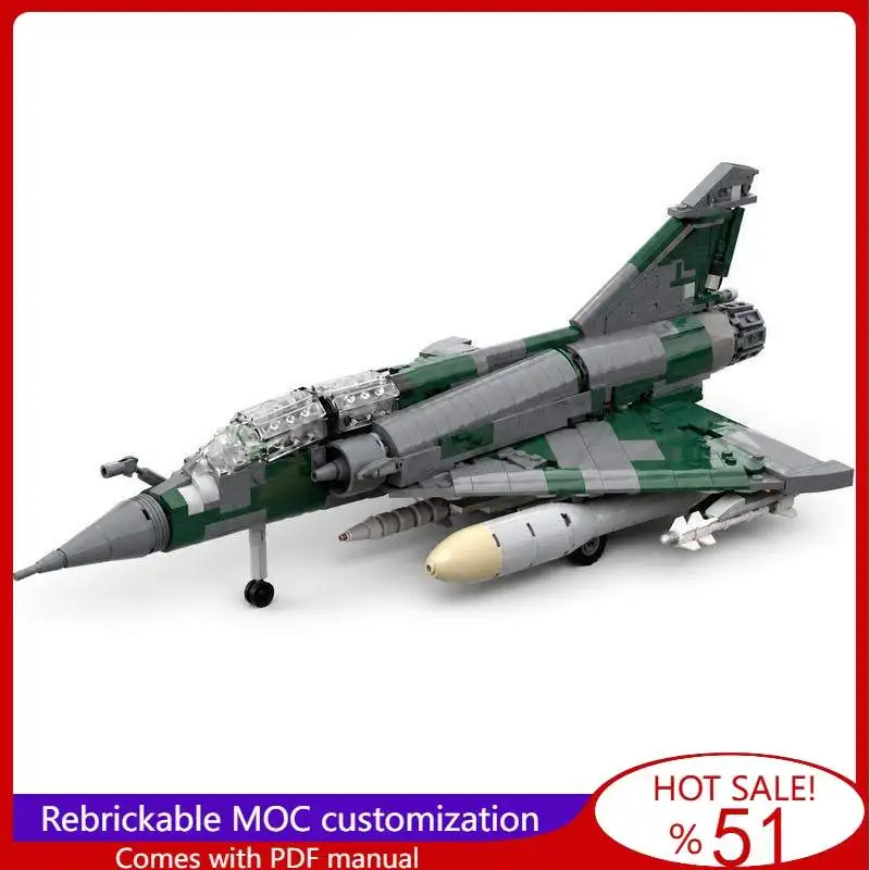 NEW 1029PCS Mirage 2000 N/D Multirole Tactical War Series Fighter Jet Build Blocks DIY Assembly Educational Collection Gift Toy