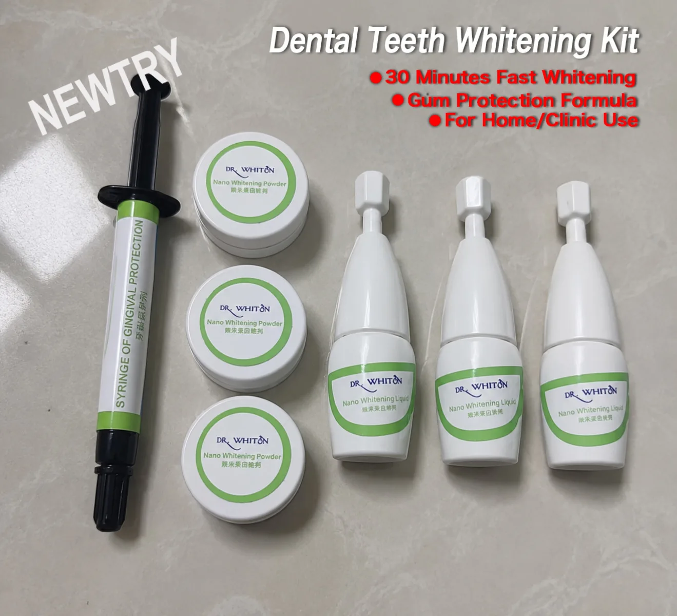 30 Minutes Fast Whitening Accelerator Dental Teeth Whitening Kit Oral Care Beauty Gum Protector & Whitening Gel dentistry