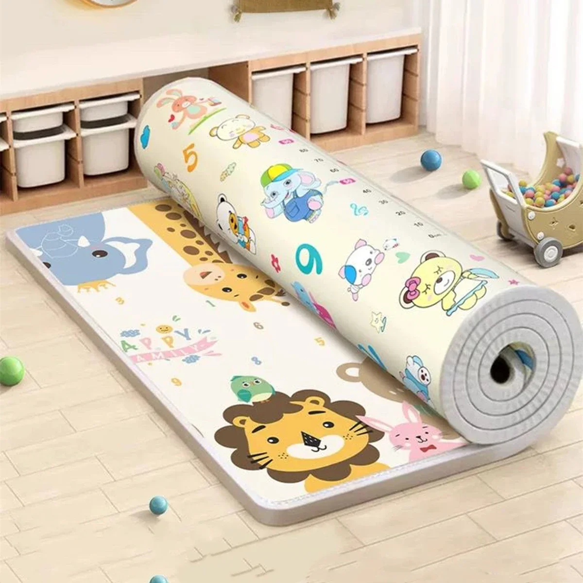 Non-toxic 1CM Thick EPE Baby Activity Gym Baby Crawling Play Mats Carpet Baby Game Mat for Children\'s Safety Rug Folding Sending