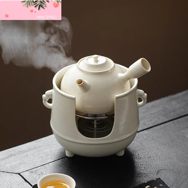 

Exquisite Soda Glazed Alcohol Carbon Fire Furnace Surround Stove Boiling Water Side Handme Pot Warmer Tea Kettle Stove Teaware