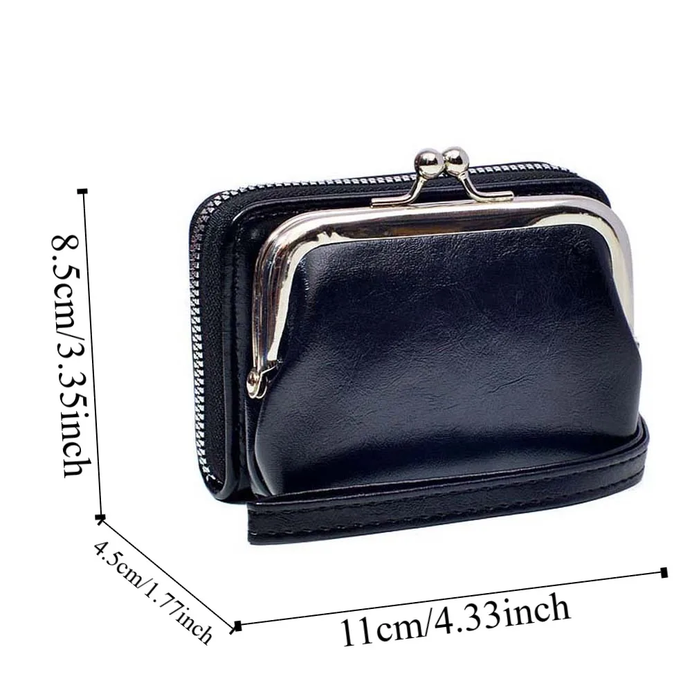 Etui RFID Orgel Portemonnee PU Leer Pols Touw Vintage Dames Portemonnee Handtas Grote Capaciteit Multi-kaarthouders Student