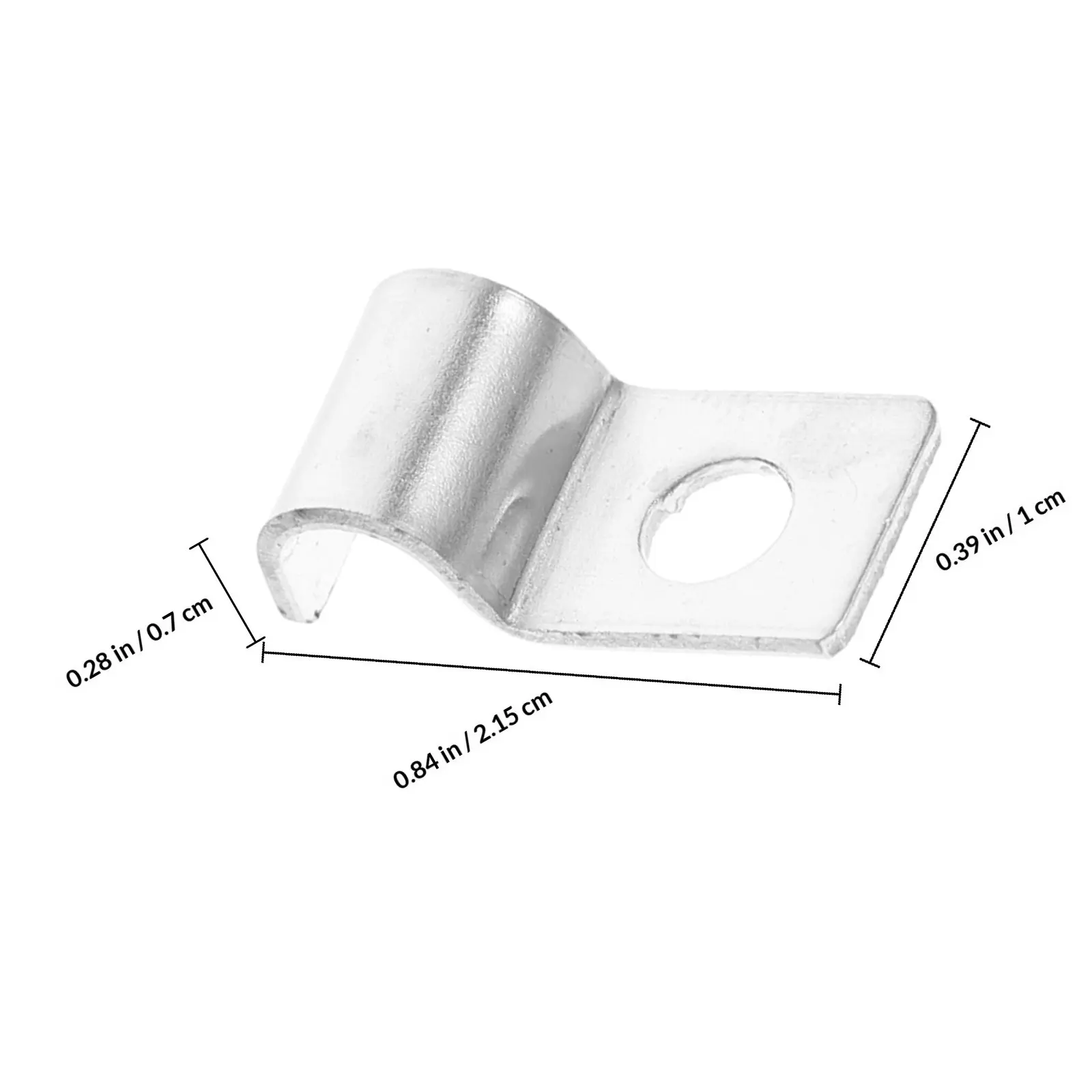 100Pcs Stainless Steel Tube Clamp Holder Single Side Snapin Cable Fixing Clip Replacement for Indoor Outdoor Pipe Wire Cable