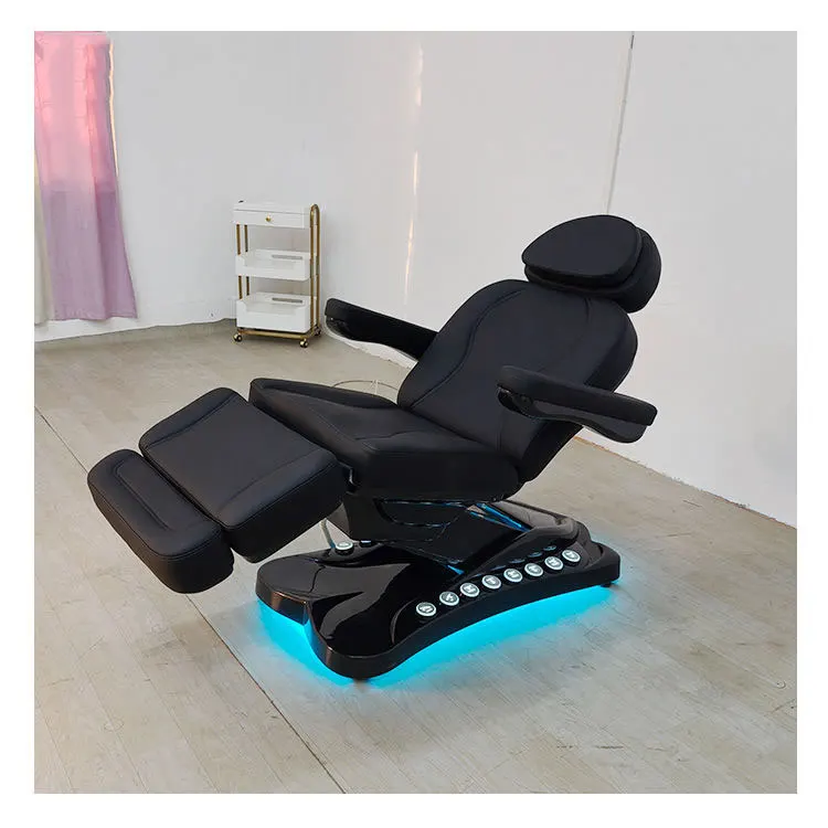 Cheap Black Electric 3/4 Motor Aesthetic Reclining Medical Examination Tattoo Chair Spa Massage Table Cosmetic Facial Beauty Bed