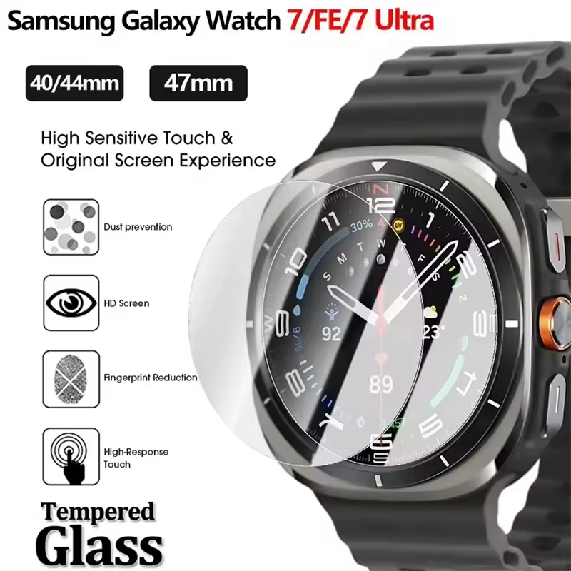 Glass Protective Film For Samsung Galaxy Watch 7 Ultra 6 5 4 Screen Protector Samsung series 40mm 44mm 45mm 46mm 47mm 42mm 43mm - Image 3