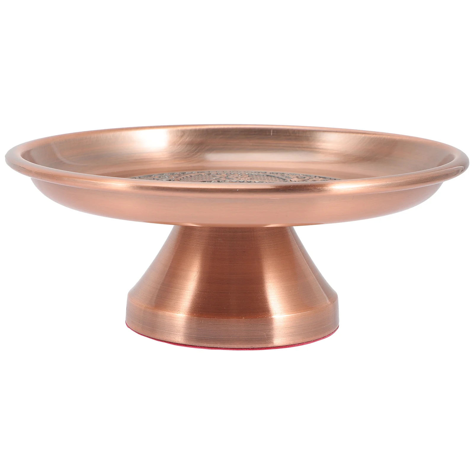 Alloy Buddhist Offering Plate Classic Temple Fruit Tray Small Size Large Capacity Buddhist Worship Plate Sacrificial Fruit