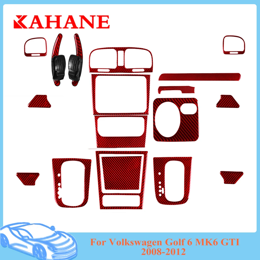 Car imitation Carbon Fiber Interior Stickers For VW Volkswagen Golf 6 MK6 GTI 2008 2009 2010 2011 2012 Decorative accessories