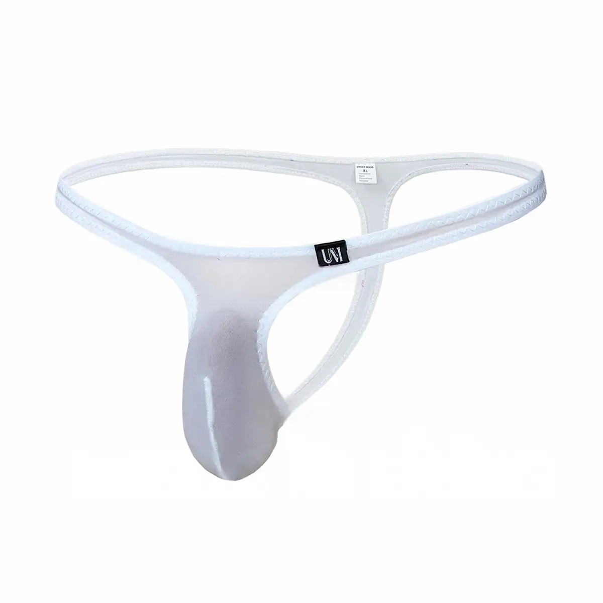 Men Ice Silk Solid Low Waist Thong Uplift Curved Pouch G-string Breathable Male Underwear New Style