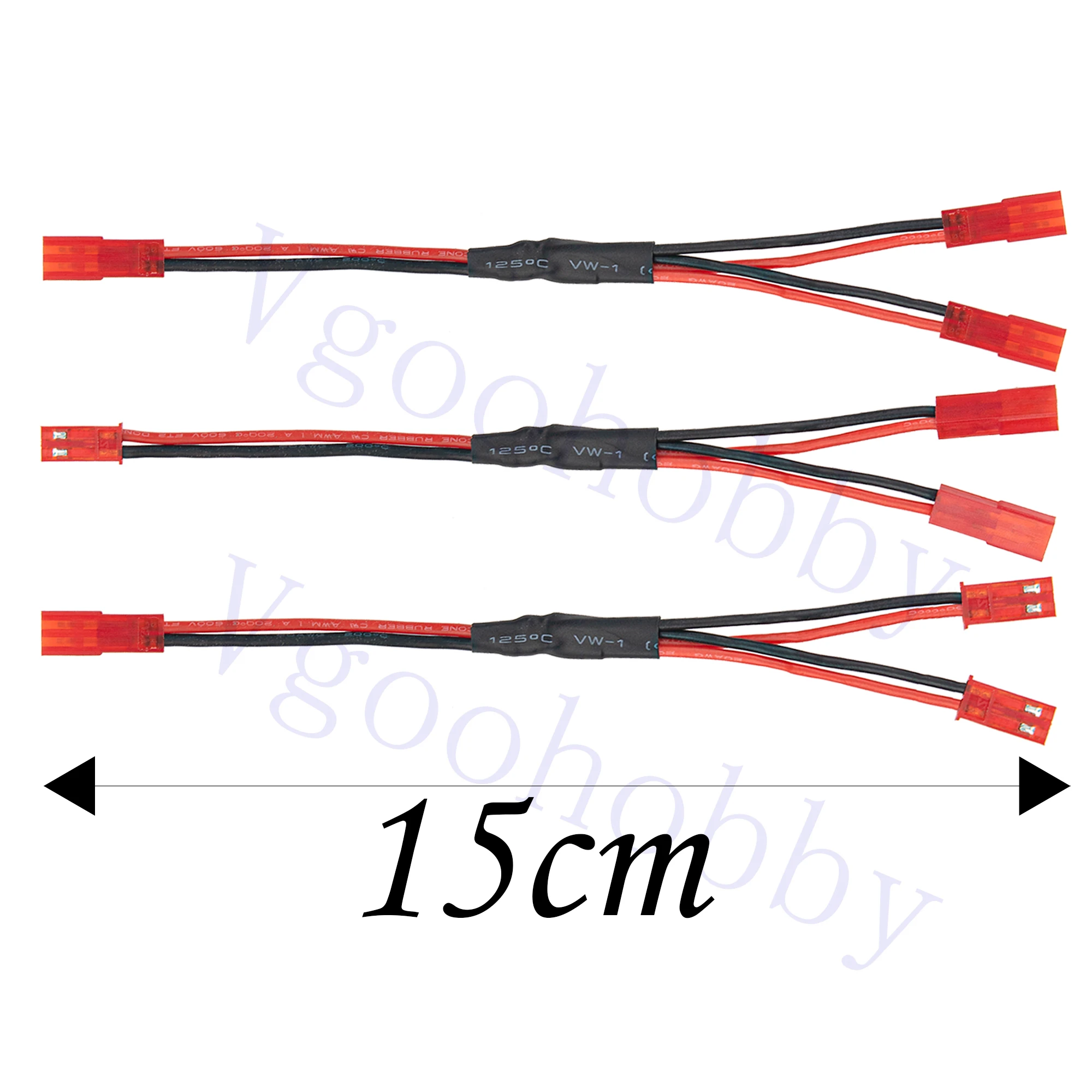 3Pcs JST Plug Splitter,JST Male Female Y Parallel  for Traxxas Tamiya Redcat Axial 1/10 Crawler Cooling Fan ESC Battery Motor