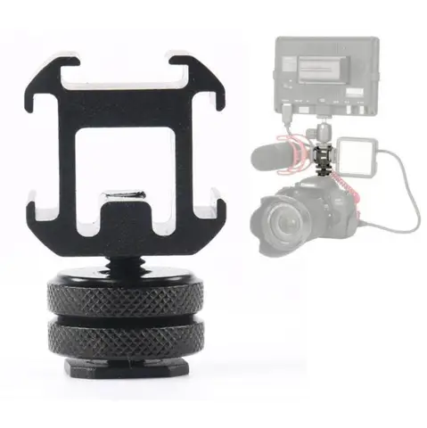 Cold Shoe Mount Adapter On-Camera Mount Adapter for DSLR Camera for LED Video Light Mic Monitor Cold Shoe Mount Adapter