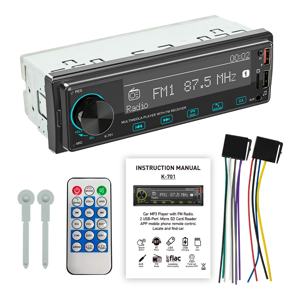 Lettore multimediale per Auto Radio 1 Din Multimidia Automotivo Auto stereo De Pantalla Estereos Para Sistema Inteligente Para Coche