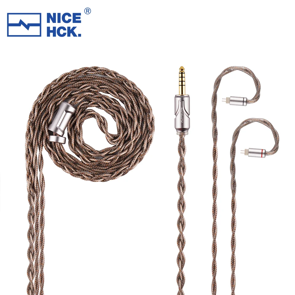NICEHCK AceMeteor 2pin 4.4mmプラグケーブル NICEHCK AceMeteor アップグレードケーブル 8N シルバーメッキ OCC +