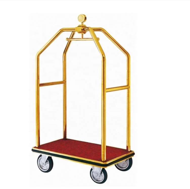 High Quality Factory Custom Metal Folding Hotel Luggage Cart