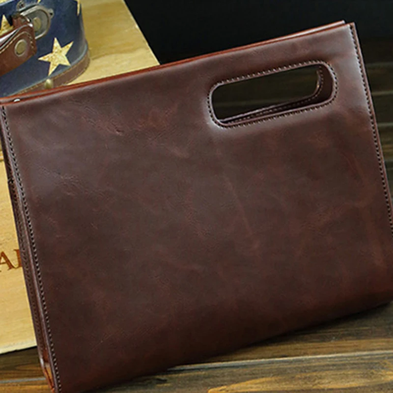 DIY Sewing Pattern Leather Craft Men\'s Clutch Document Bag kraft paper template pattern drawing hollowed stencil 30*24*7cm