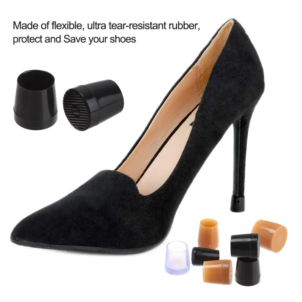 1 pair Useful Wearable Shockproof Round Shape Heel Stoppers  Heel Protector Antislip High Heeler