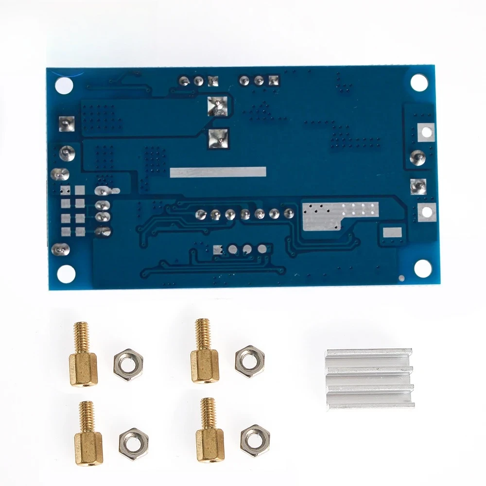 Módulo de cargador reductor 5A XL4015 DC-DC, convertidor reductor ajustable de corriente de voltaje constante, controlador LED con voltímetro rojo