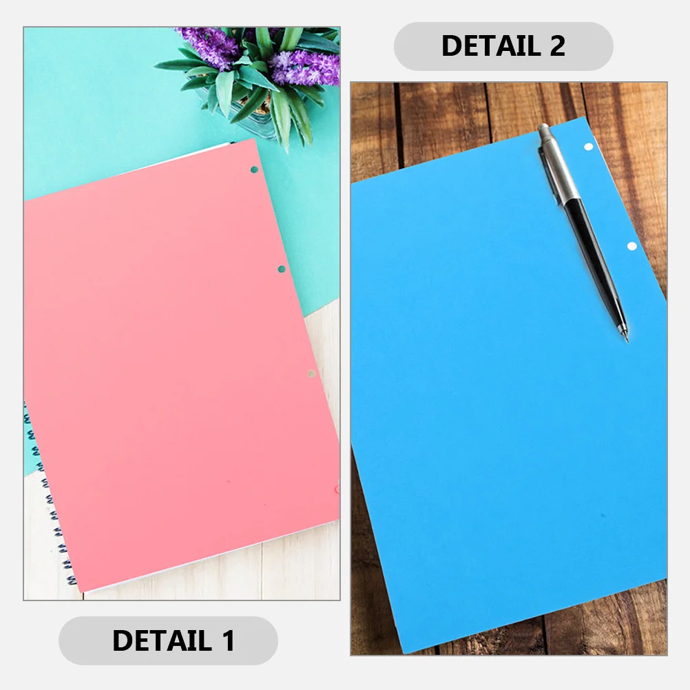 

3 set 3 Sets A4 Paperboard Binder Dividers Bright-Colored Index Tabs Notepad Markers For Notebooks Reports Presentations Office
