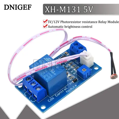XH-M131 5V 12V 10A 포토 레지스터 센서 모듈 조명 제어 스위치 포토 레지스터 감지 밝기 자동 제어