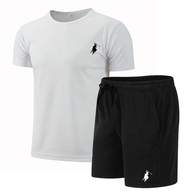 T-shirt à manches courtes pour homme, séchage rapide, évac80-l'humidité, col rond, combinaison d'entraînement, exercice de gym, chemise de sport, course à pied