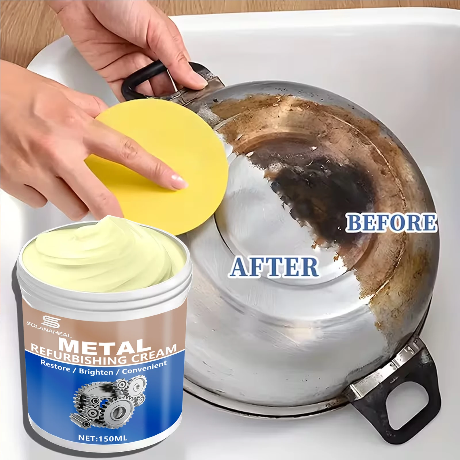 Professional Metal Polishing Paste Multi-Purpose Repair Cream Chrome Polishing Automotive Use Metal Care