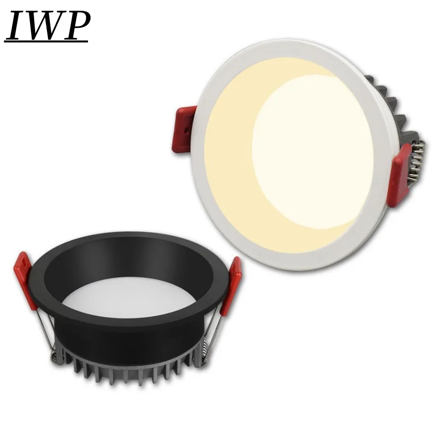 Anti Glare Dimbare Inbouw Downlight Lamp 5w7w10w12w15w18w20w24w Led Spot Licht 220V/110V Plafond Ronde Ruit Voor Huisverlichting