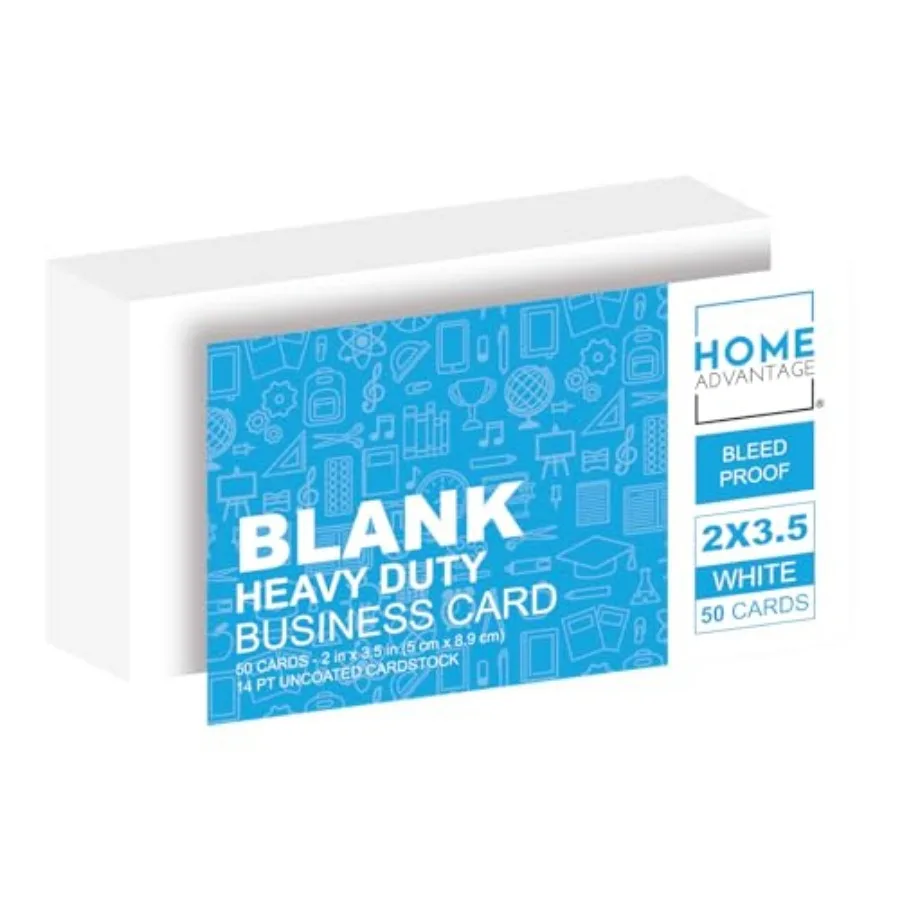 

Blank Index Cards - Our 50 Pack of Blank Note Cards Use Heavy Duty Cardstock to Make Them Bleed Proof - These Plain Index Cards