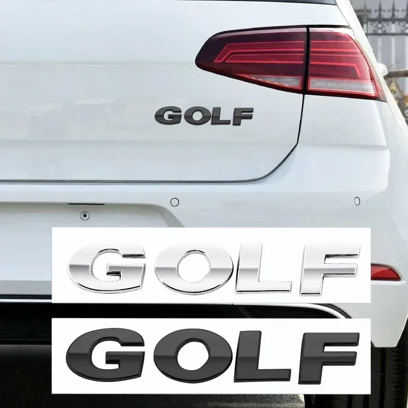 

2026 Hot For VW VOLKSWAGEN 3D ABS GOLF Black Silver Chrome Sticker Car Styling Auto Rear Trunk Letters Logo Labeling Decal Badge