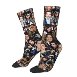 Timothee Chalamet-Chaussettes Chaudes et Amusantes avec Photo Collage, Nouveauté Printemps, Été, Automne, Hiver, Cadeau de Noël