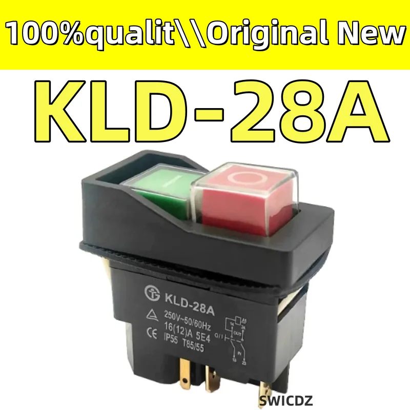 100% new original IP55 KLD-28A YH02-A Pushbutton Switches KLD 28A KLD28A 16A 250V