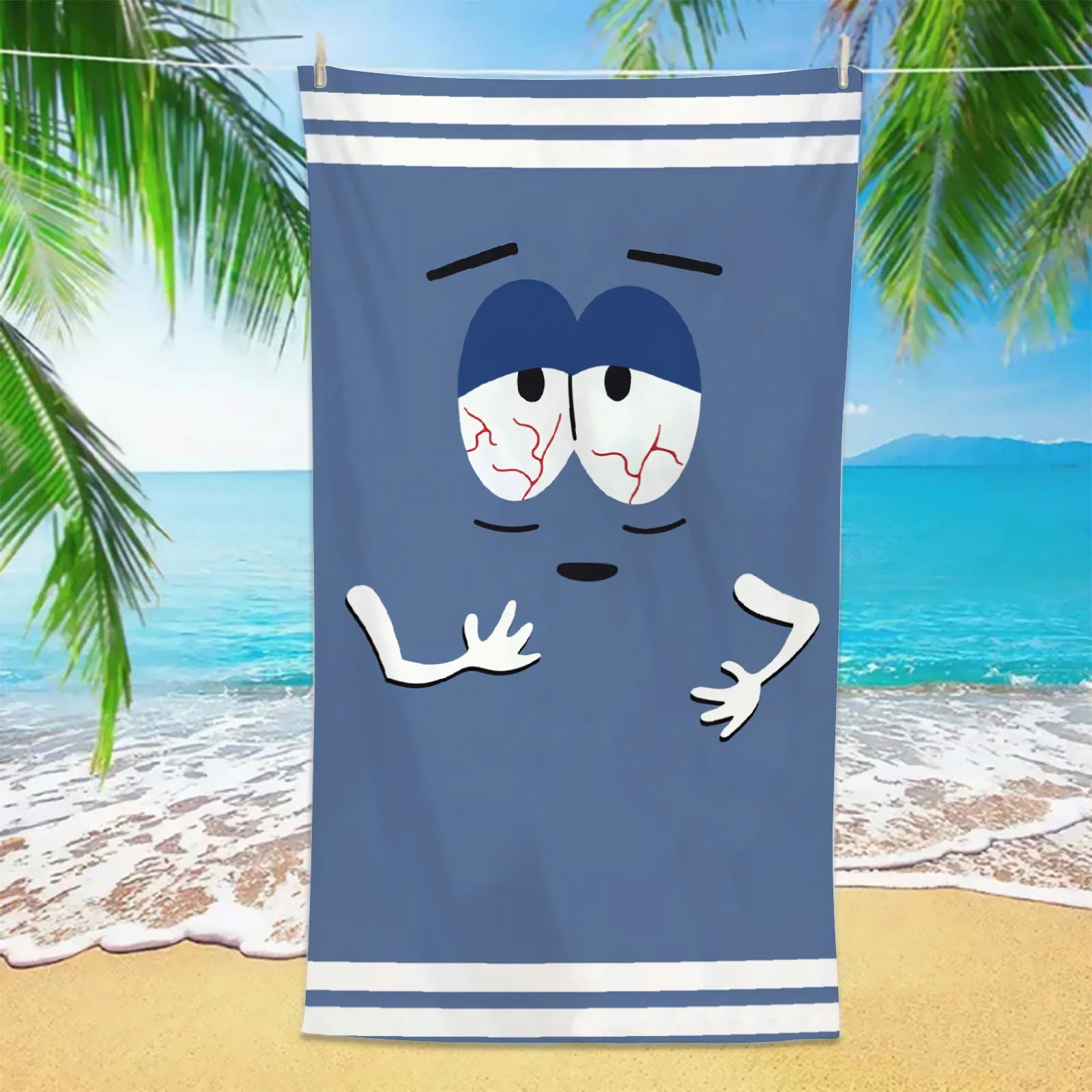 Cartoon Beach Towel Funny T-Towelie Towel Soft Pool Gift For Travel Shower Camping Outdoor Quick Dry Sports Large Beach Towels