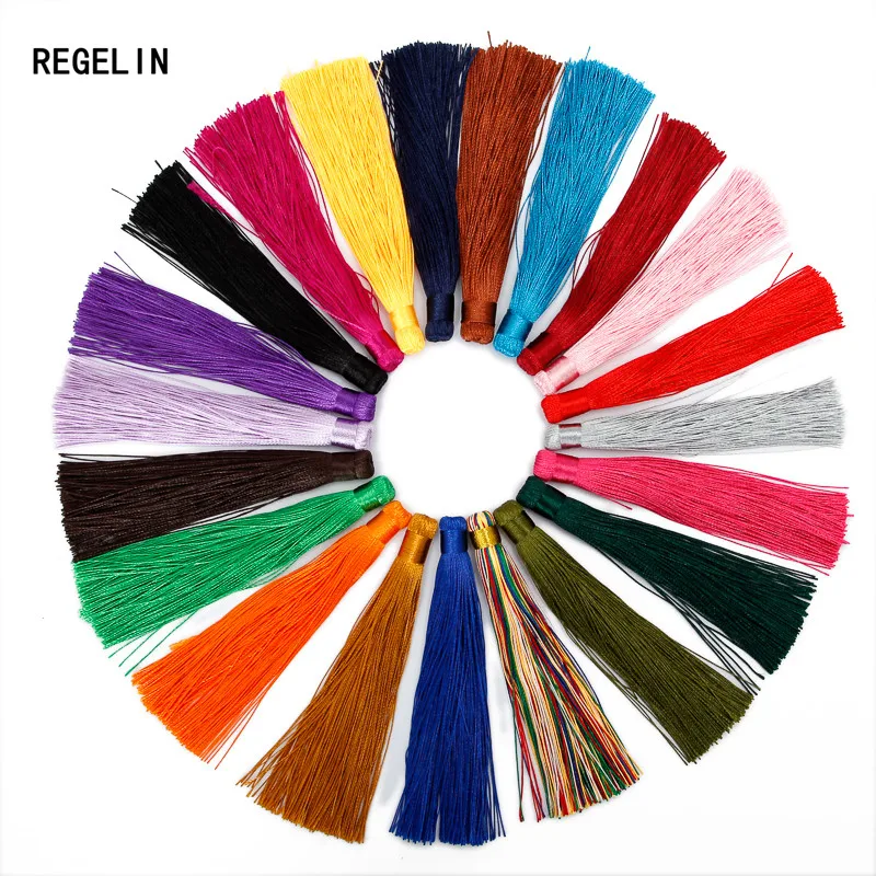 REGELIN 12cm Multicolor tassels earrings accessories Silk tassels DIY Jewelry Accessories Findings 10pcs/lot Jewelry Making