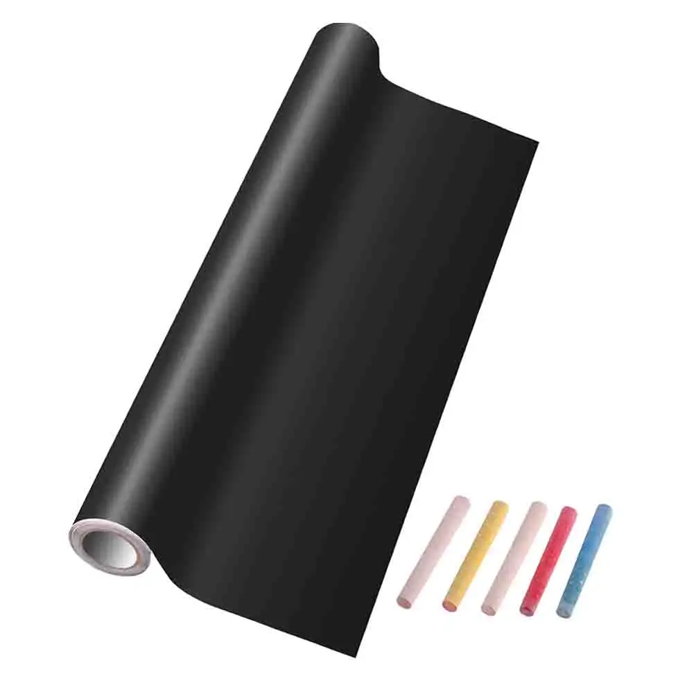 Популярная бумага для классной доски, виниловая бумага, съемная наклейка на стену с бюллетеном и 5 красочными мелами для детей, граффити