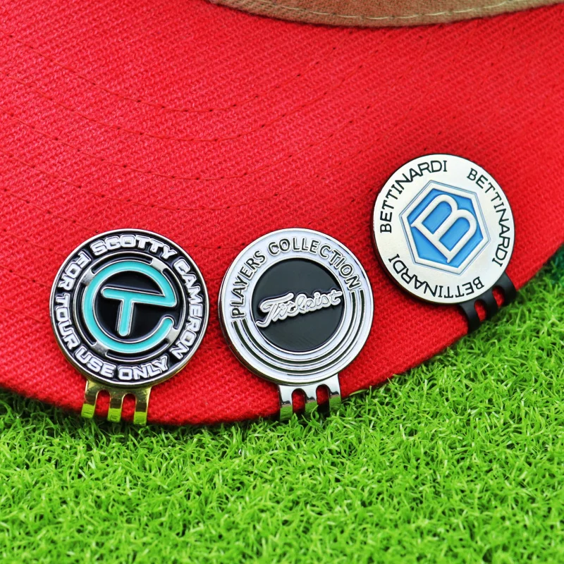 Magnetic Golf Ball Marker Hat Clip Metal Alloy Mark