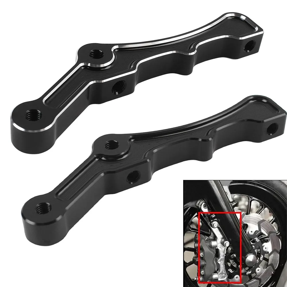 

Radial Brake Caliper Bracket Front Disc Brake Caliper Mount for Harley Touring Dyna Glide Softail Sportster 11.5" 11.8" Rotors