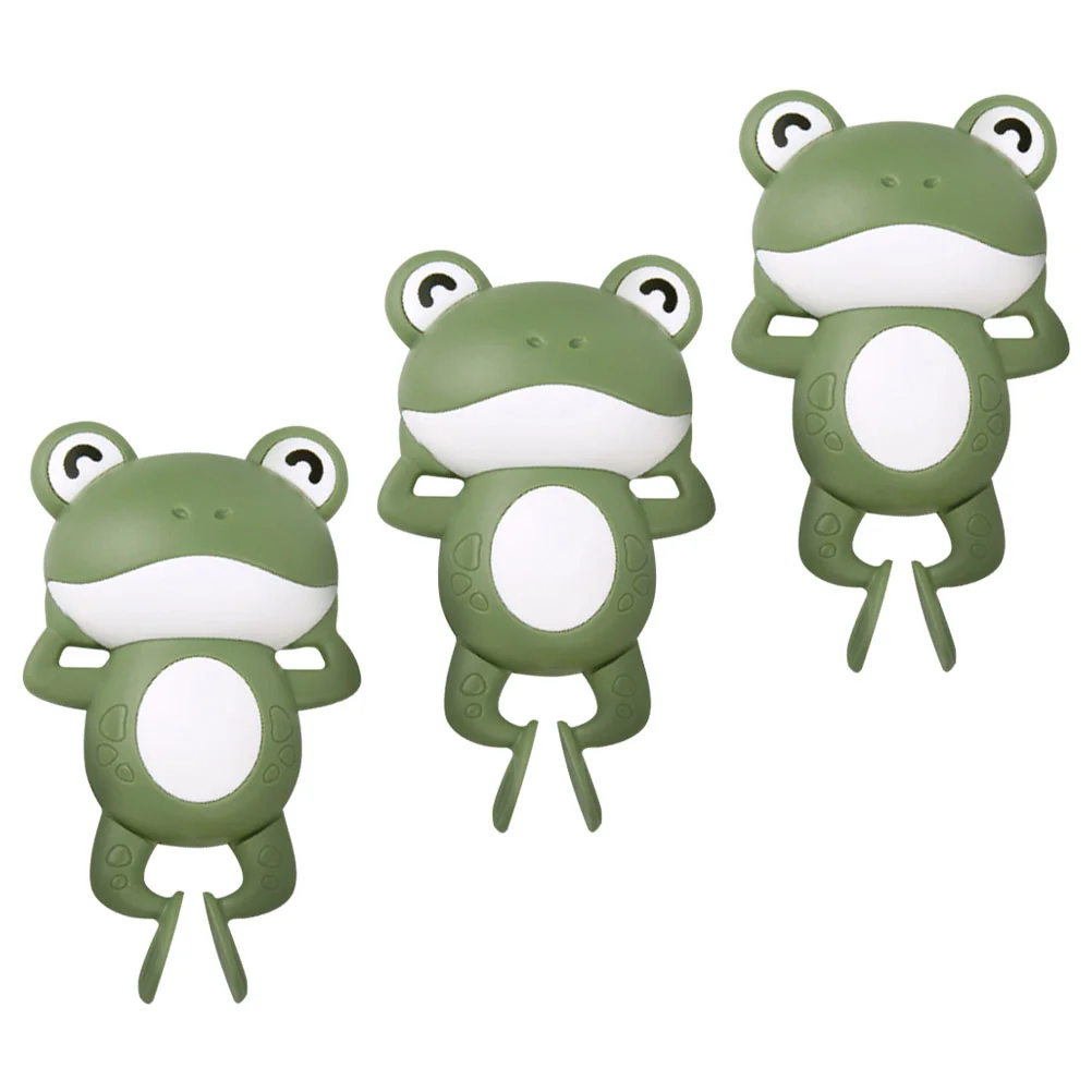 

3 Pcs Kids Educational Toys Wind-up Frog Baby Bathtub Clockwork Frogs Children Green