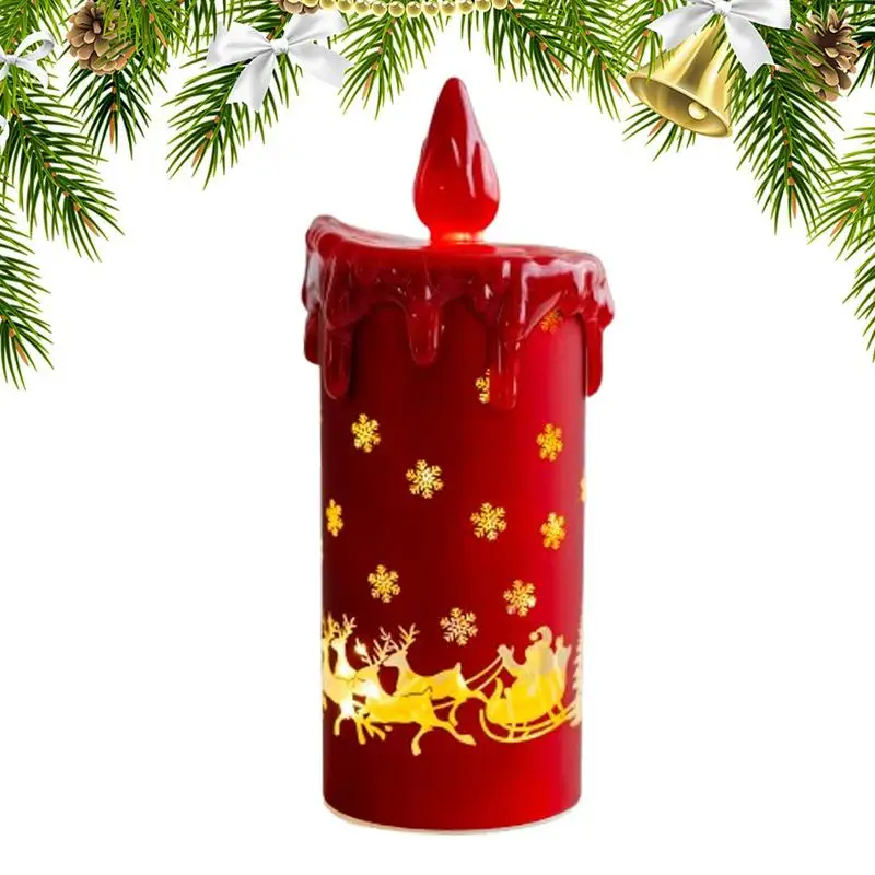 

Christmas Led Candles Flickering Flame 3D Realistic Candles Battery Operated Led Tea Lights Candles Electric Candlesticks For