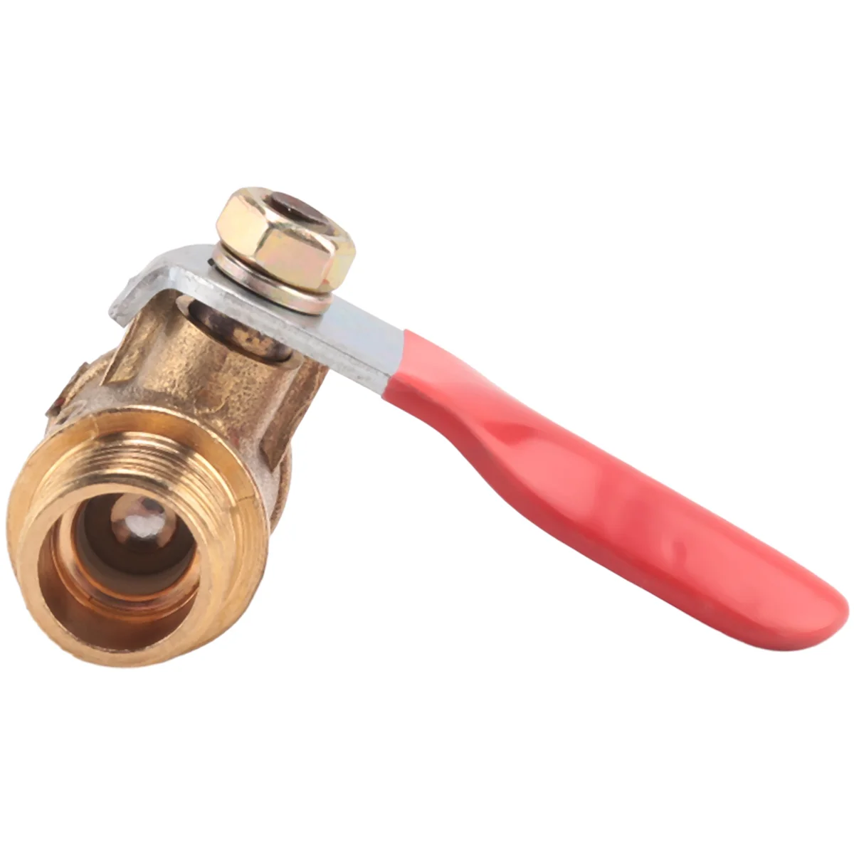 10mm x 1/4 inch PT Male Thread Full Port Lever Handle Hose Barb Brass Ball Valve