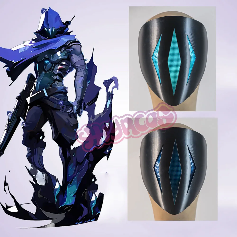 VALORANT Omen Paranoia Glowing Helmet Cosplay Wearable Mask DIY Prop Replica Halloween Gothic Wear Masquerade Halloween