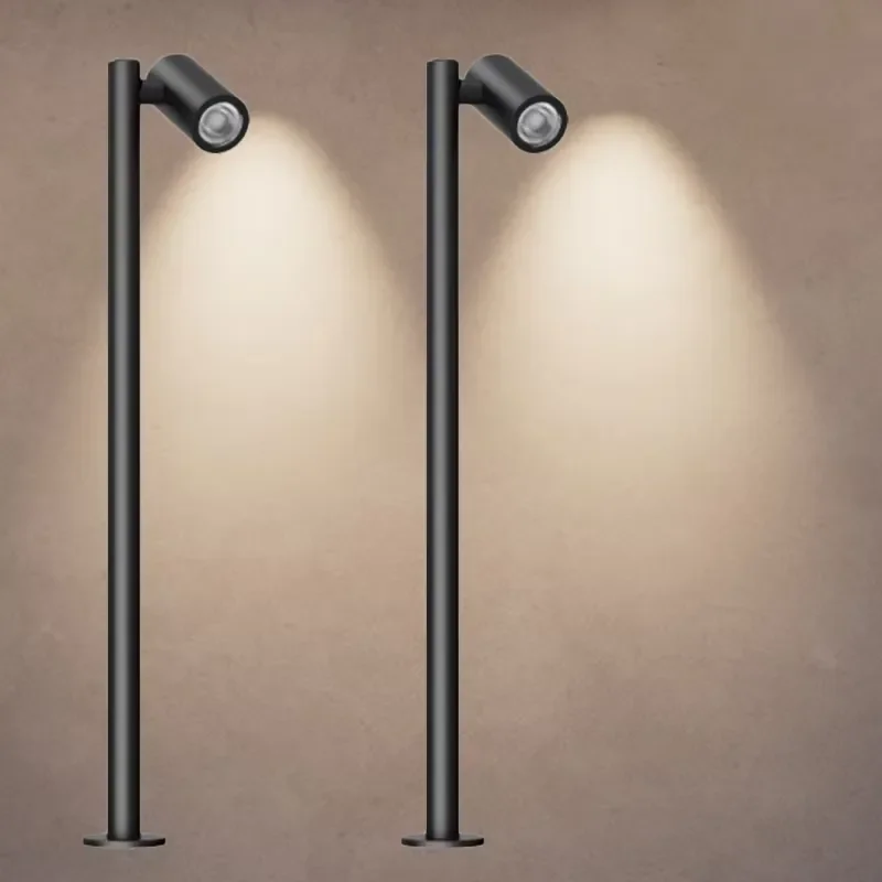 2026 Outdoor Landscape Lighting Garden Bollard Light DC24V Waterproof IP65 Sunscreen Dimmable Round Garden Pole Lamp