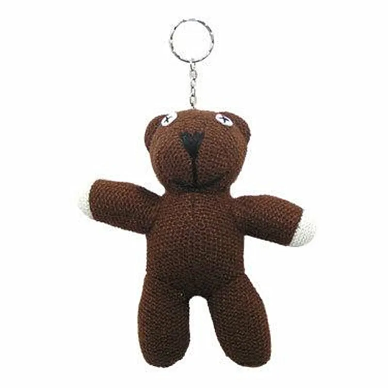 New Cute Movie Mr.Bean Teddy Bear Plush Keychain Chains Small Pendant Kids Stuffed Toys For Children 10CM