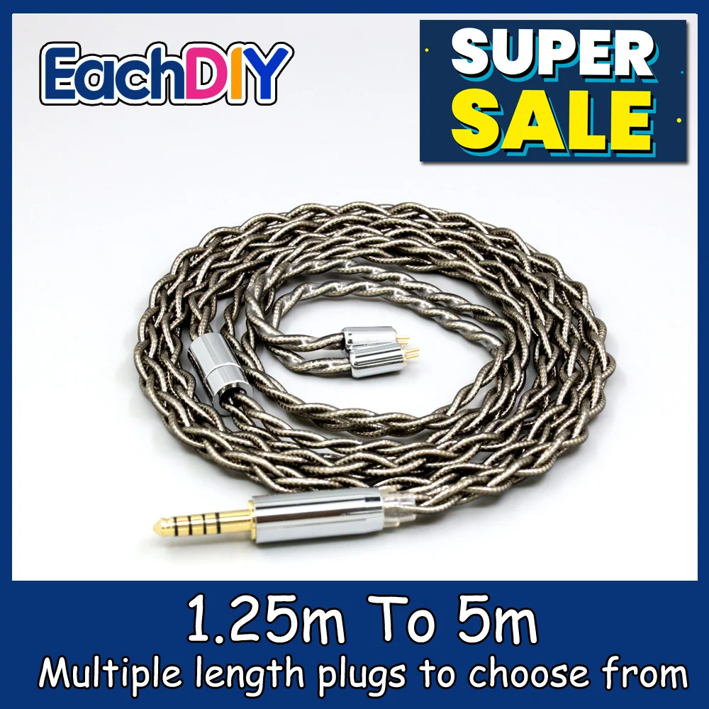 

99% Pure Silver Palladium + Graphene Gold Earphone Shielding Cable For Letshuoer S12 IEM JH AUDIO 3X PRO JH5 JH7 JH10X3 LN008219