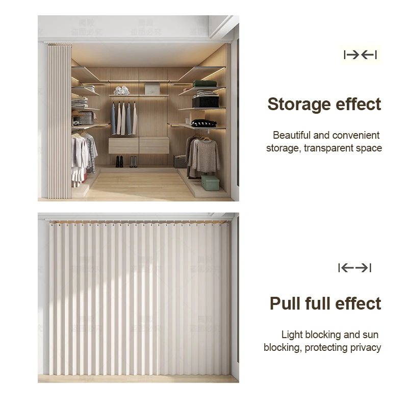 Faltbarer Trennvorhang, wasserdichter Raumteiler, Türvorhang 2 in 1 mit Haken für Badezimmer, Küche, Eingangsbereich, platzsparend, einfach – Detail 3