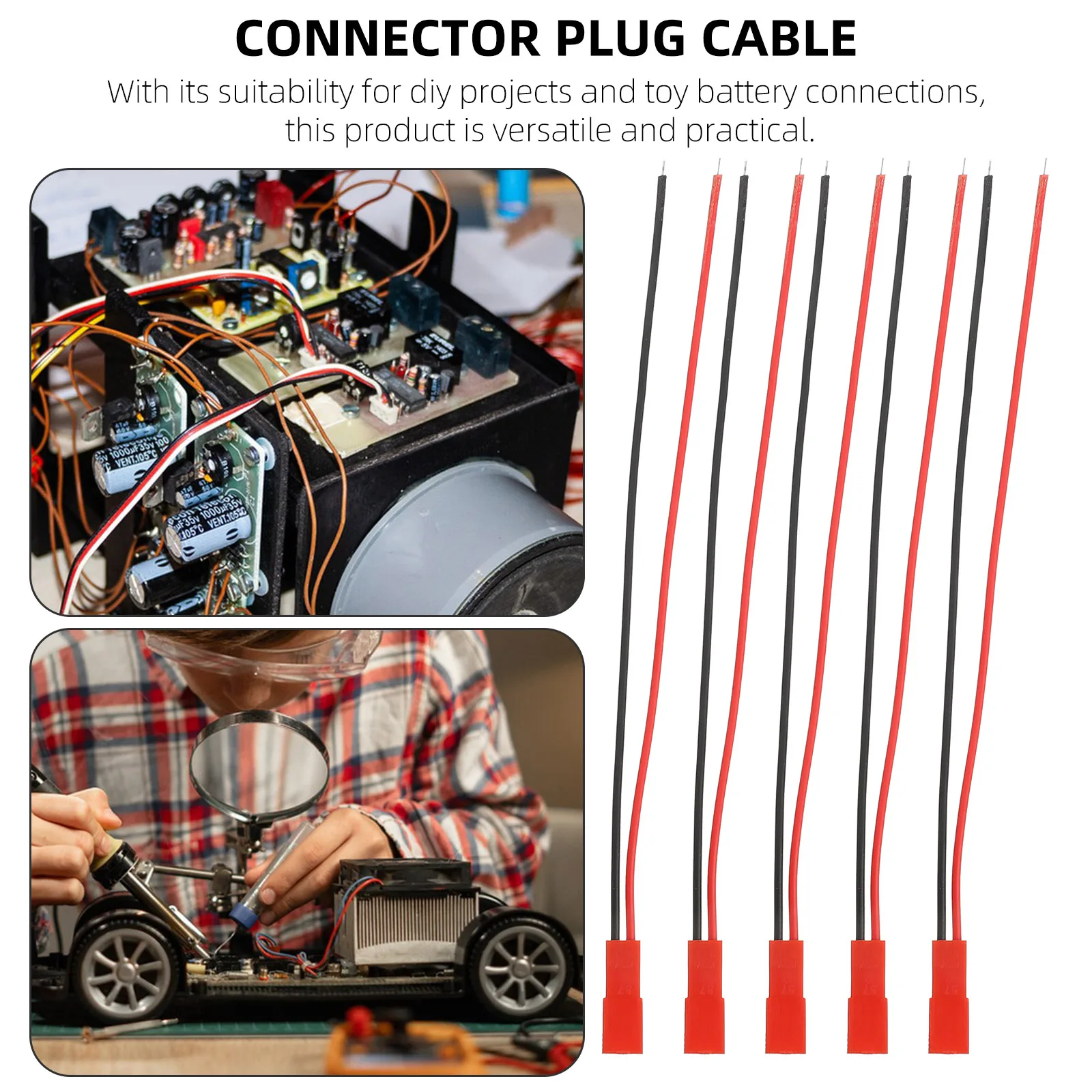 

1 set Connecting Terminal Wire Connector Plug Male Female PVC 15CM DIY Crafting Multi-use Toy Cable Wire