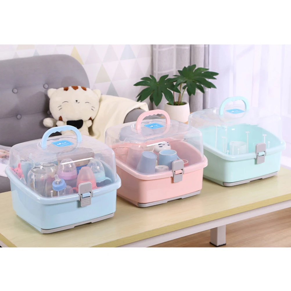 

Feeding Bottle Storage Box Milk Organizer Container Case Portable Baby Protector Easy Clean