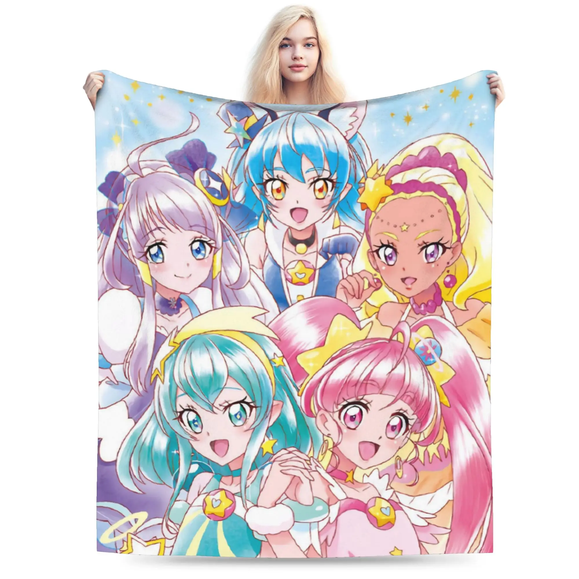 Soaring Sky Pretty Cure Blanket Super Soft Cozy  Throw Blankets for Couch 50x60 Inch Multiple Sizes Bedspread