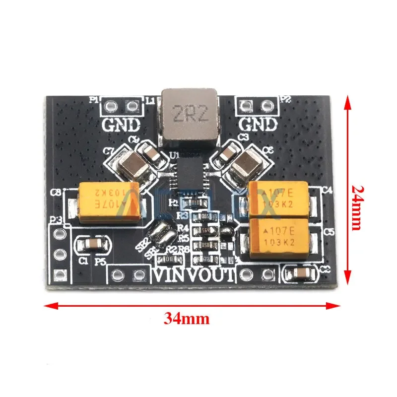 TPS63020 Automatic Buck-boost Step up Down Power Supply Module 2.5V 3.3V 4.2V 5V Lithium Battery Low Ripple Voltage Converter